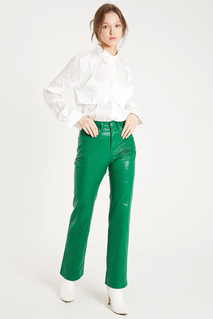 STORETS Heavin Pleather Straight Pants CLOTHING