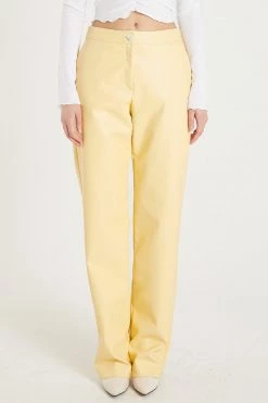 STORETS SALE CLOTHING Stella Pleather Straight Pants