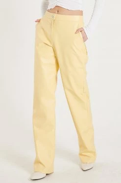 STORETS SALE CLOTHING Stella Pleather Straight Pants