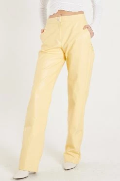 STORETS SALE CLOTHING Stella Pleather Straight Pants