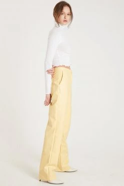 STORETS SALE CLOTHING Stella Pleather Straight Pants