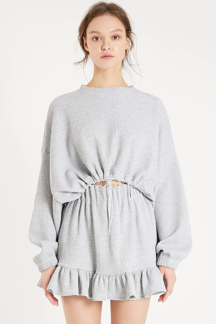 STORETS Harper Waffle Crewneck Sweatshirt CLOTHING