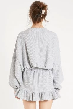 STORETS Harper Waffle Crewneck Sweatshirt CLOTHING