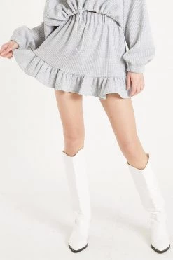 STORETS Harper Waffle Flare Skirt