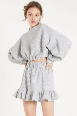 STORETS Harper Waffle Crewneck Sweatshirt CLOTHING