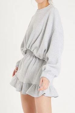 STORETS Harper Waffle Crewneck Sweatshirt CLOTHING