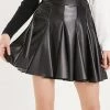 STORETS Kaz Pleather Godet Skirt CLOTHING