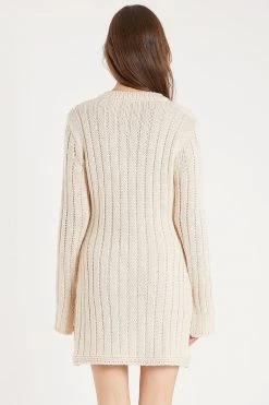 STORETS CLOTHING Emmy Cable Knit Flare Mini Dress