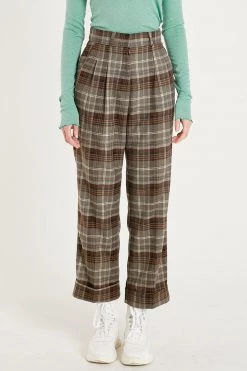 STORETS Gabriella Roll Up Plaid Pants
