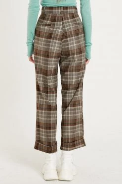 STORETS Gabriella Roll Up Plaid Pants