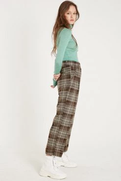 STORETS Gabriella Roll Up Plaid Pants