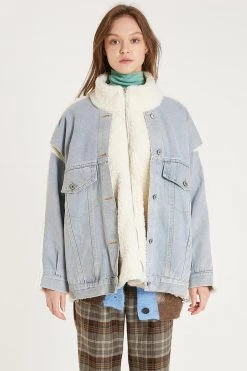 STORETS Danya Denim Shearling Jacket CLOTHING