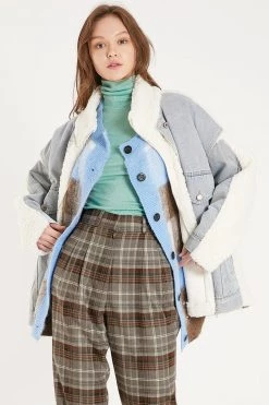 STORETS Danya Denim Shearling Jacket CLOTHING