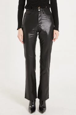 STORETS Heavin Pleather Straight Pants