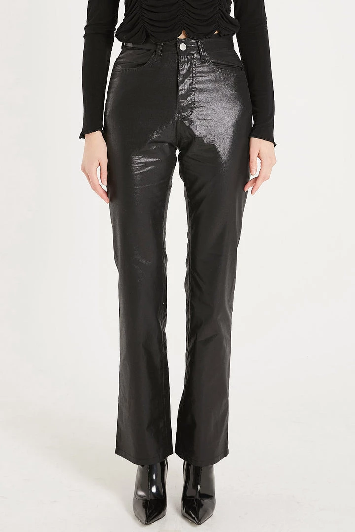 STORETS Heavin Pleather Straight Pants