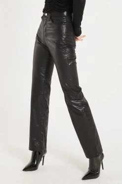 STORETS Heavin Pleather Straight Pants