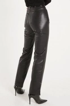 STORETS Heavin Pleather Straight Pants