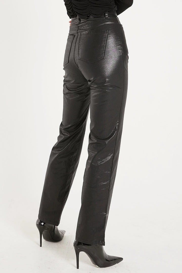 STORETS Heavin Pleather Straight Pants