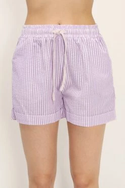 STORETS Teagan Striped Lounge Shorts CLOTHING