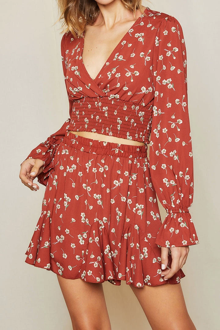 STORETS Sarah Floral Ruffle Skirt