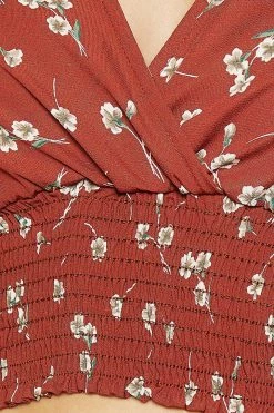 STORETS Sarah Smocked Floral Crop Top CLOTHING