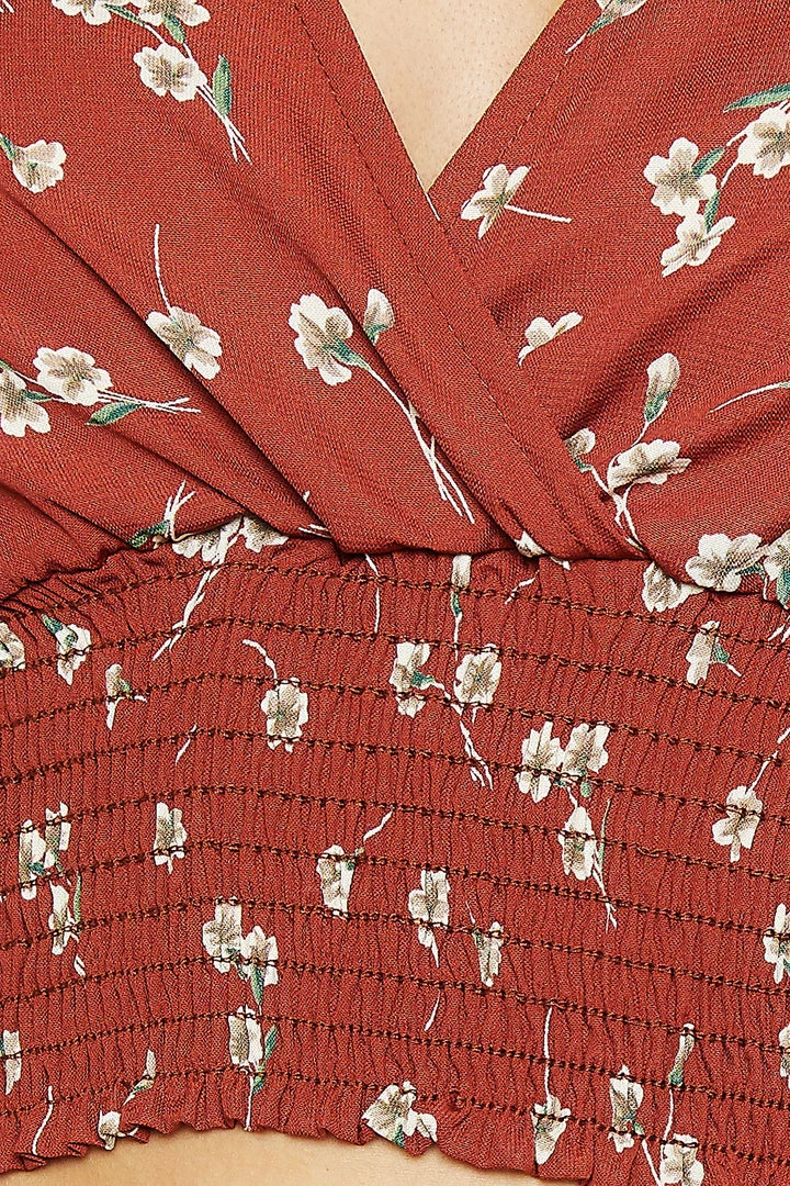 STORETS Sarah Smocked Floral Crop Top CLOTHING