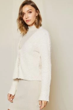 STORETS CLOTHING Deva Textured Sweater Cardigan