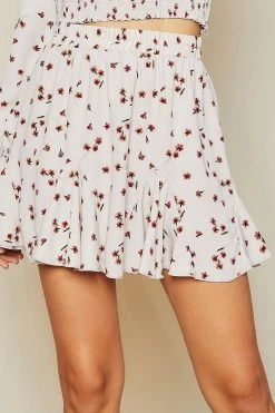 STORETS Sarah Floral Ruffle Skirt