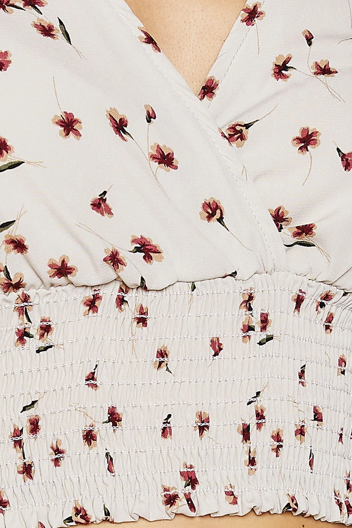 STORETS Sarah Smocked Floral Crop Top CLOTHING