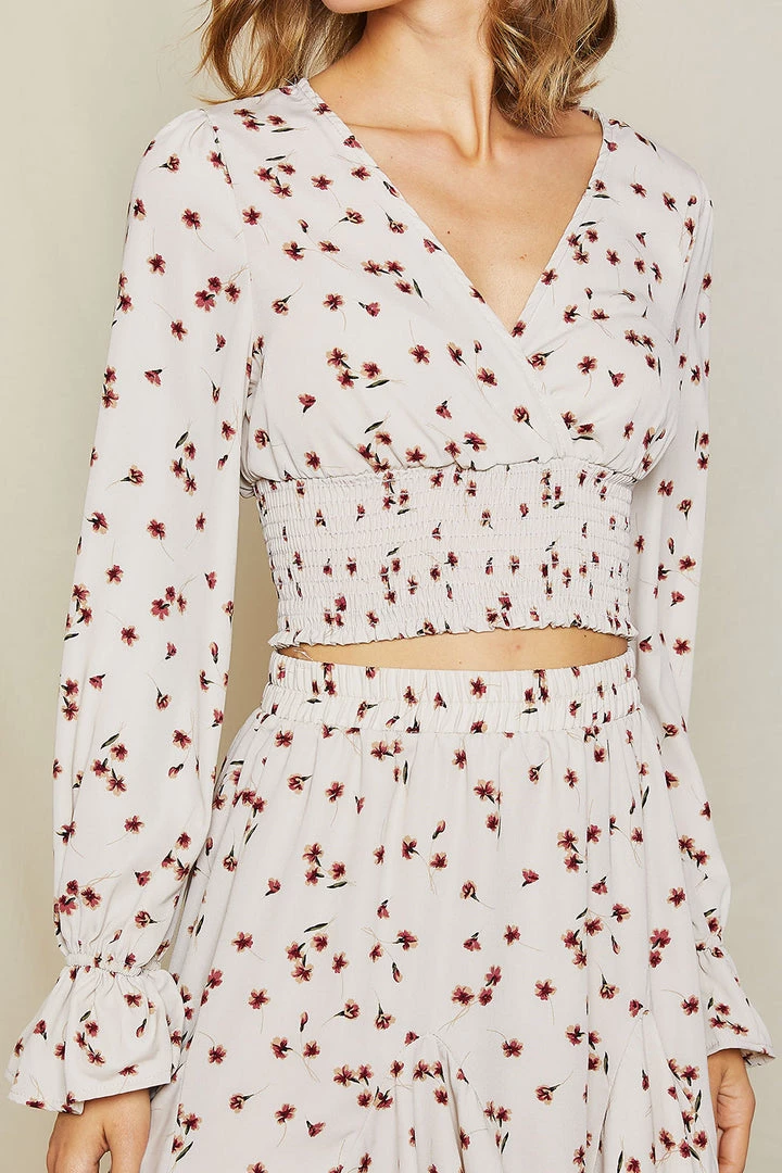 STORETS Sarah Smocked Floral Crop Top CLOTHING