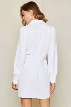 STORETS Della Front Twist Shirt Dress CLOTHING
