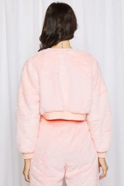 STORETS SALE CLOTHING Lily Fuzzy Cropped Sweatshirt