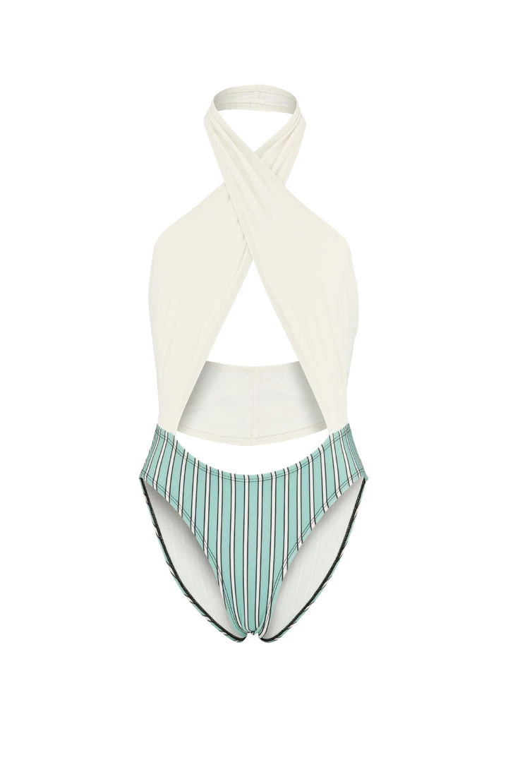STORETS SALE CLOTHING Vesper Cross Halter Swimsuit