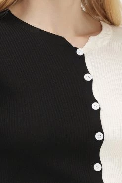 STORETS Eva Color Block Ribbed Cardigan