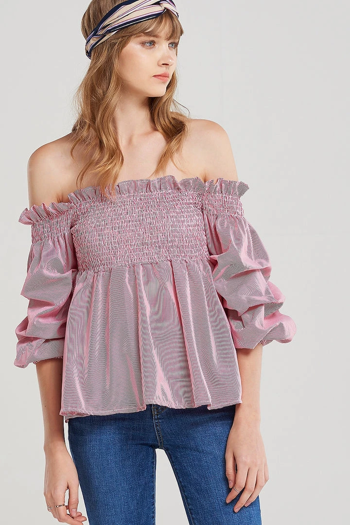 STORETS SALE Blair Smocked Puff Blouse