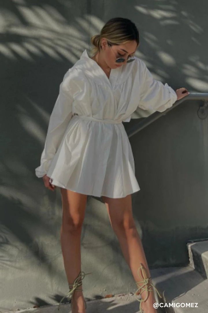 STORETS Tori Piping Detail Shirt Dress CLOTHING