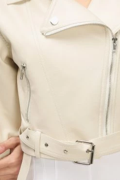 STORETS Gracelyn Cropped Biker Jacket CLOTHING