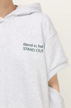 STORETS Kate Sleeve Cutout Hoodie Sweatshirt