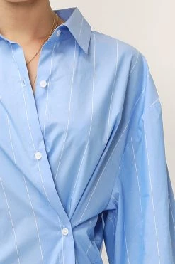 STORETS SALE Briella Striped Maxi Shirt Dress