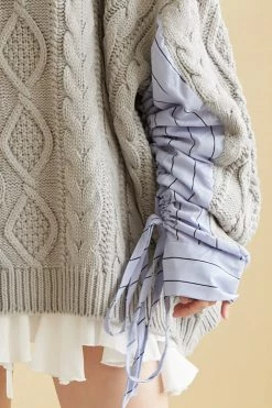 STORETS CLOTHING Sadie Shirt Combo Knit Pullover