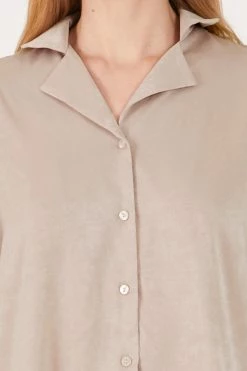 STORETS CLOTHING Rose Matte Satin Oversized Shirt