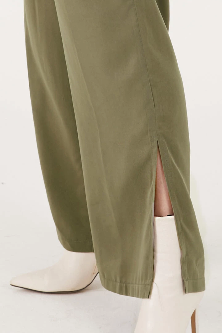 STORETS CLOTHING Rose Matte Satin Wide Leg Pants