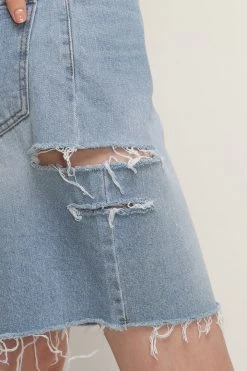 STORETS SALE Piper Cutout Slash Denim Shorts