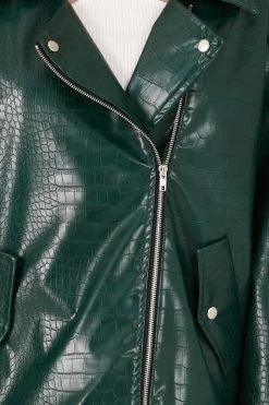 STORETS Zariah Faux Croc Oversized Jacket