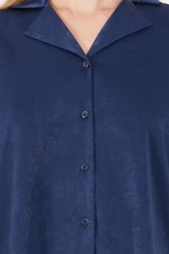 STORETS CLOTHING Rose Matte Satin Oversized Shirt