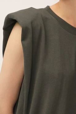 STORETS SALE CLOTHING Kinley Padded Shoulder Muscle Dress