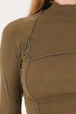 STORETS Arya Stitch Trim Knit Top