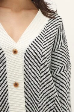 STORETS Danna Herringbone Printed Cardigan BEST-SELLERS