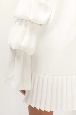 STORETS Elaina Tiered Sleeve Pleated Dress