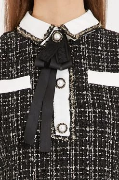 STORETS Lourdes Tweed Trumpet Mini Dress